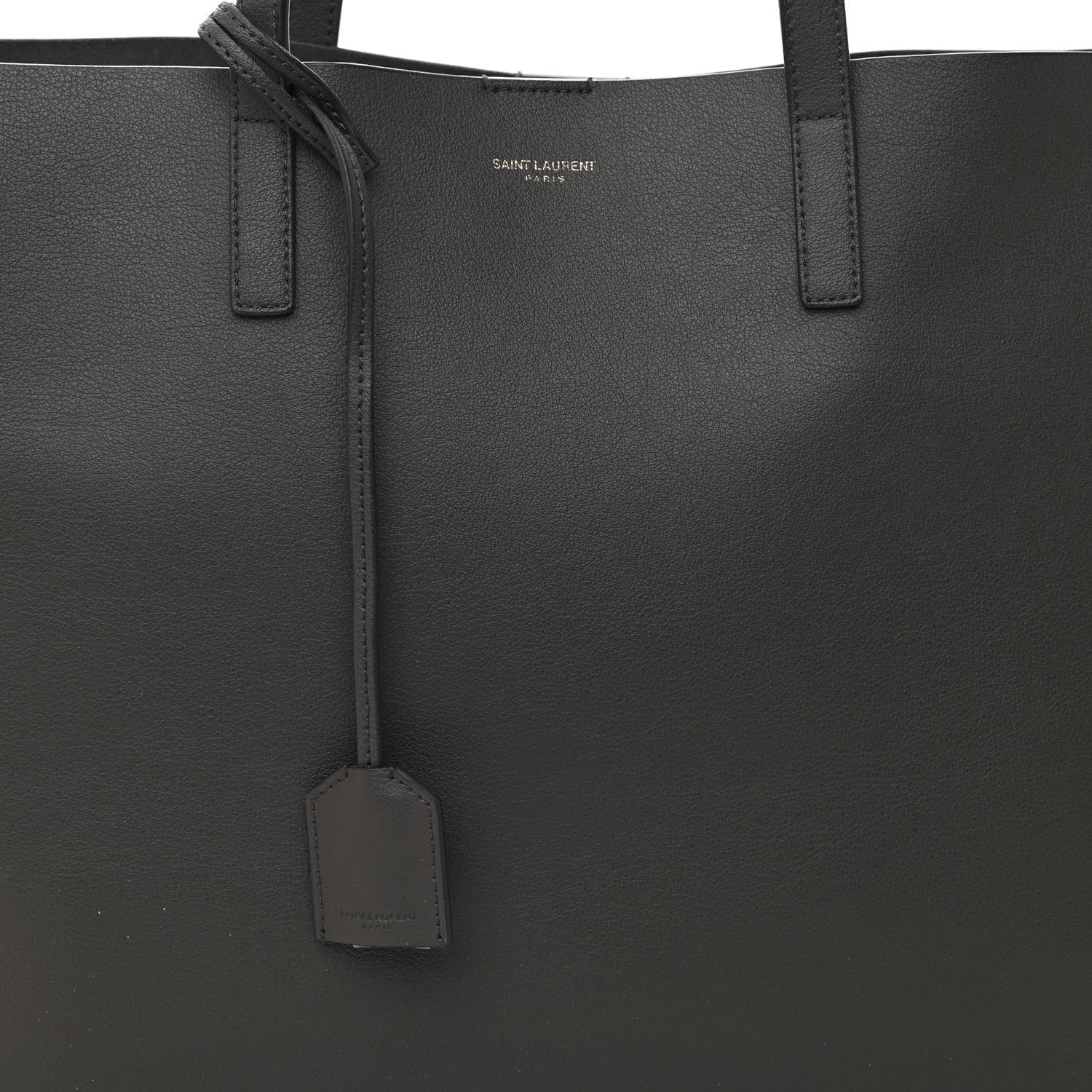 Saint Laurent Calfskin Large Shopping Tote Dark Grey 11 of 13