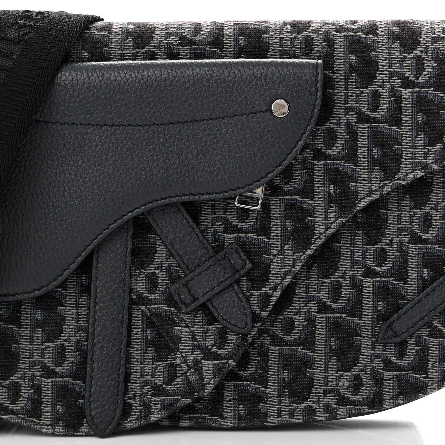 Christian Dior Oblique Saddle Messenger Pouch Black 8 of 12