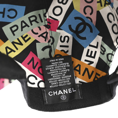 Chanel Cotton Sequin CC Cap Hat Black 8 of 9