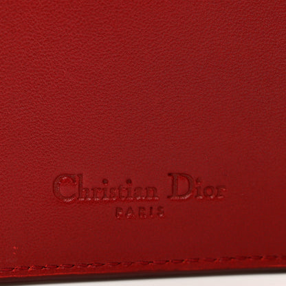 Christian Dior Lambskin Cannage Lady Dior Compact Wallet Red 6 of 6