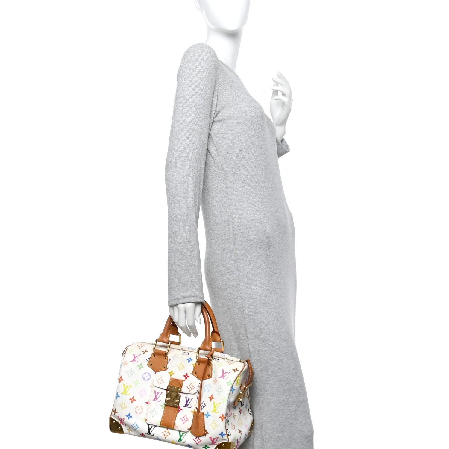Louis Vuitton Monogram Multicolor Speedy 30 White 2 of 9