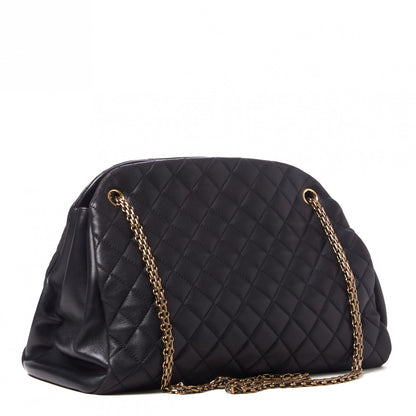 Chanel Lambskin Quilted Large Just Mademoiselle Bowling Bag Black 2 of 8