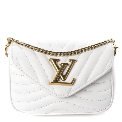 Louis Vuitton Calfskin New Wave Multi Pochette Snow 1 of 7