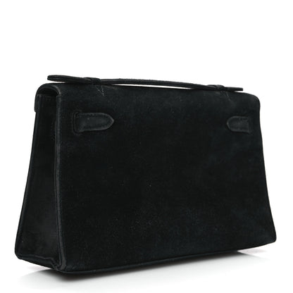 Hermes Veau Doblis Kelly Pochette Black 3 of 14