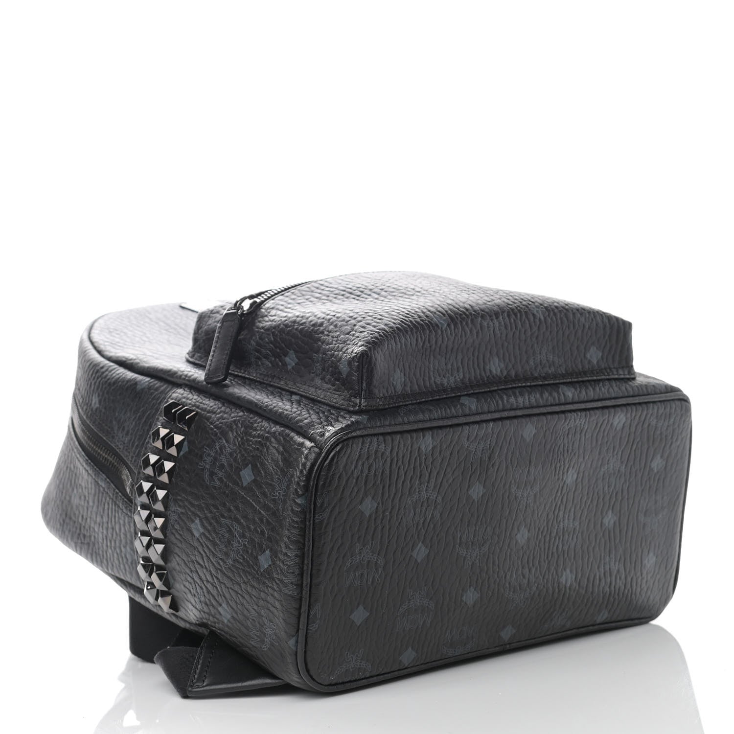 MCM Visetos Small Side Stud Stark Backpack Black 4 of 11