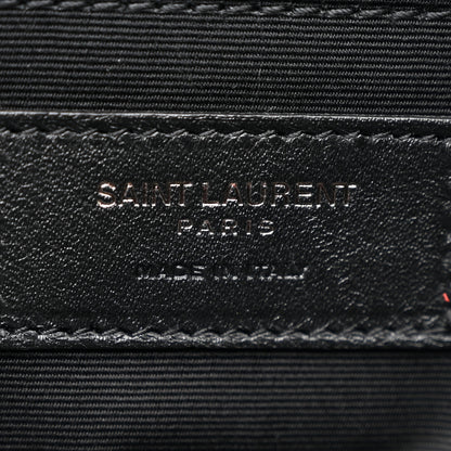 Saint Laurent Crocodile Embossed Lambskin Monogram Medium Niki Chain Satchel Black 6 of 10