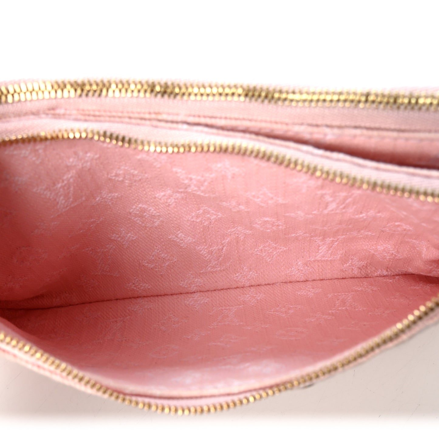Monogram Denim Liv Pochette Washed Pink