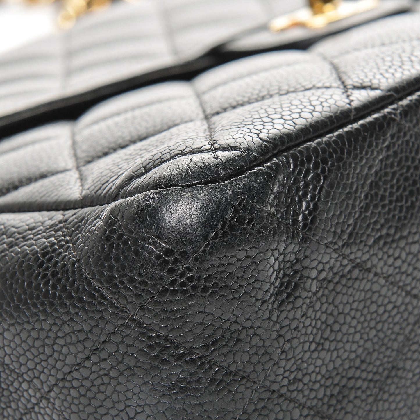 Caviar Quilted Jumbo Single Flap Black