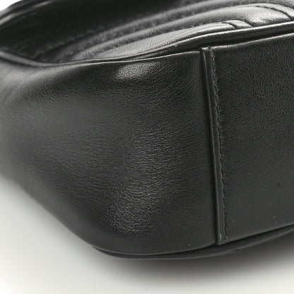 Gucci Calfskin Matelasse Mini GG Marmont Shoulder Bag Black 9 of 10