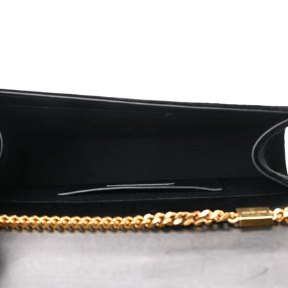 Saint Laurent Velvet Medium Monogram Kate Tassel Shoulder Bag Black 5 of 11