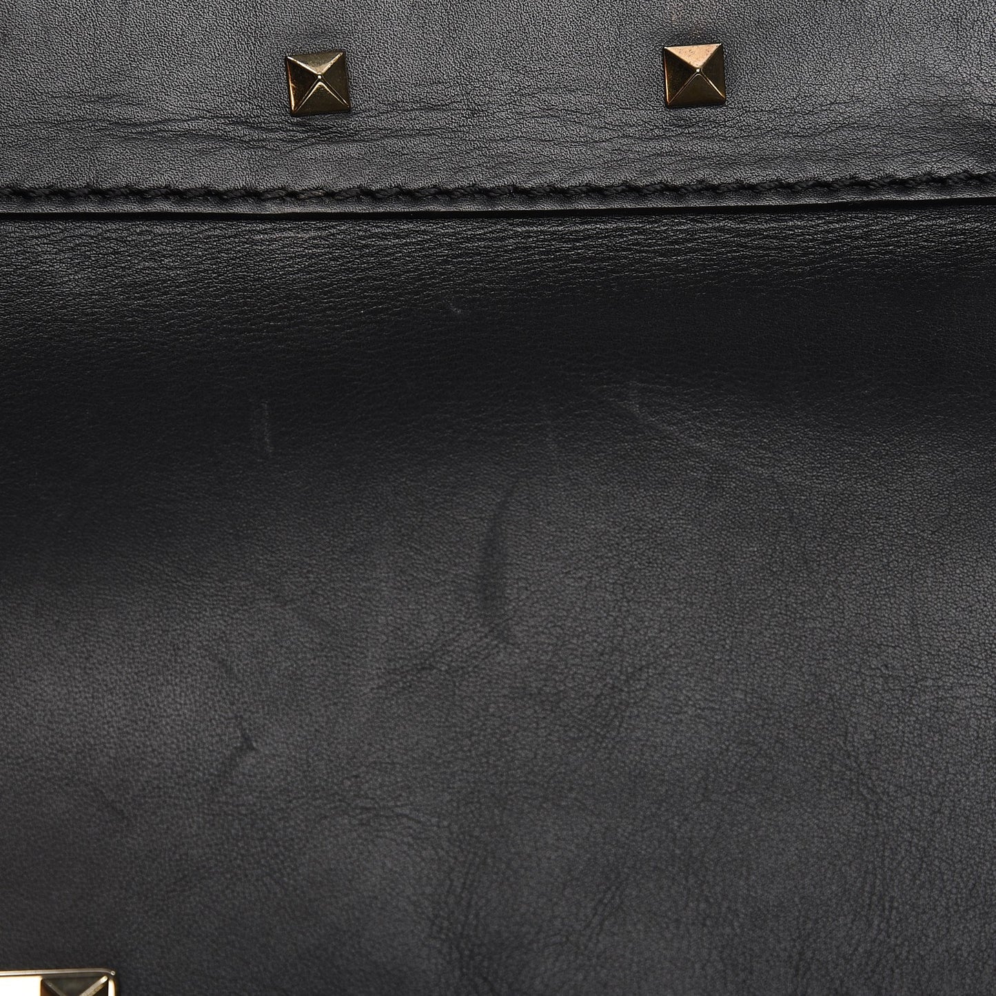 Nappa Rockstud Frame Handle Bag Black