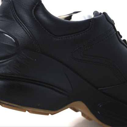 Gucci Calfskin Iridescent Logo Womens Rhyton Sneakers 38.5 Black 13 of 14