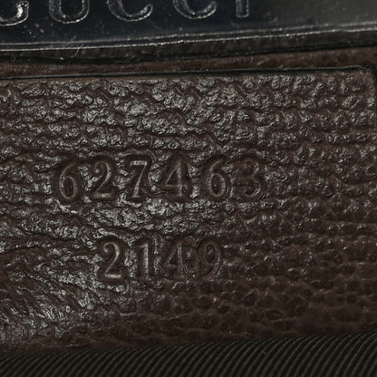 Gucci GG Supreme Monogram Textured Calfskin Web Ophidia Vanity Cosmetic Case Beige Ebony New Acero 8 of 10