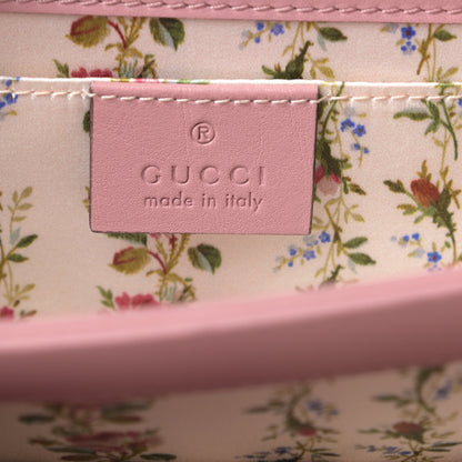 Gucci Calfskin Bamboo Crystal Mini Thiara Top Handle Bag Carmine Rose Gold 6 of 16