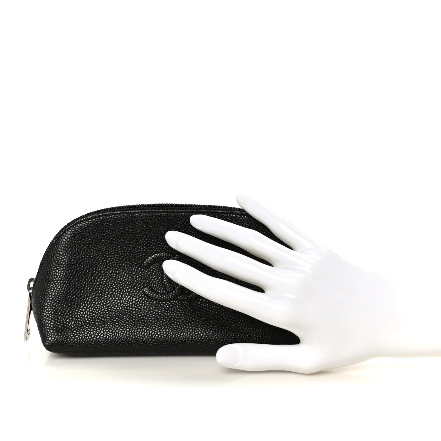 Chanel Caviar Timeless CC Cosmetic Pouch Black 2 of 8