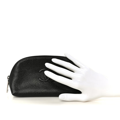 Chanel Caviar Timeless CC Cosmetic Pouch Black 2 of 8