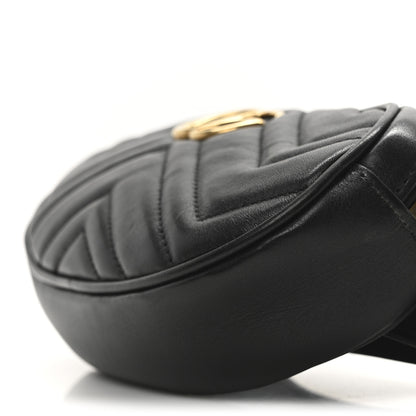Gucci Calfskin Matelasse GG Marmont Belt Bag 85 34 Black 10 of 10