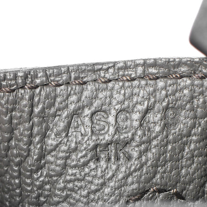 Hermes Togo Birkin 25 Etain 10 of 34