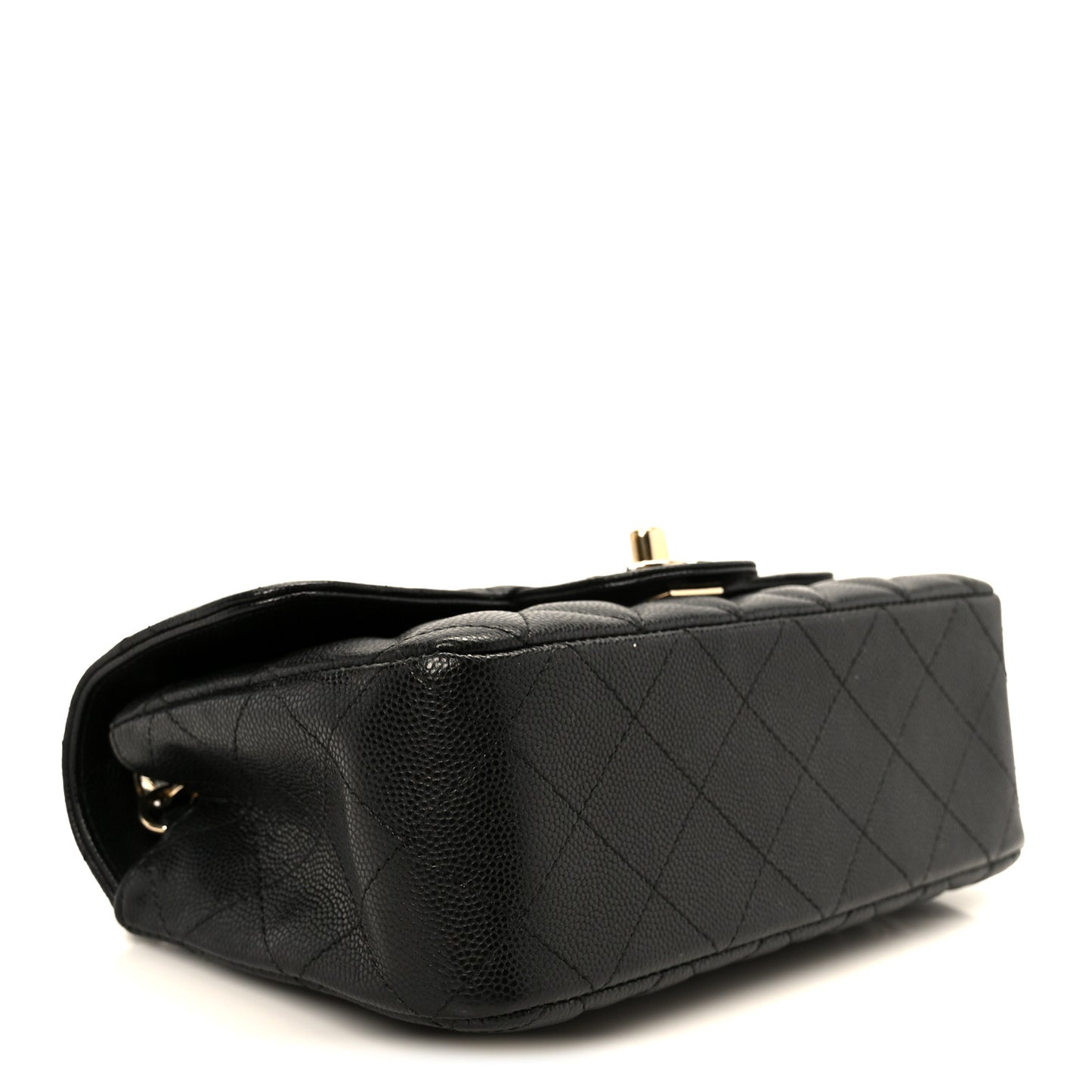 Caviar Quilted Mini Rectangular Flap Black