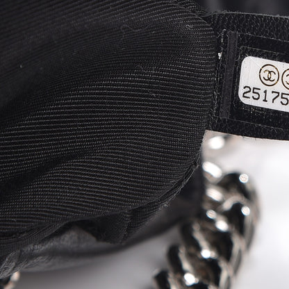 Chanel Lambskin Quilted Small Chain Bucket Bag Black 8 of 9