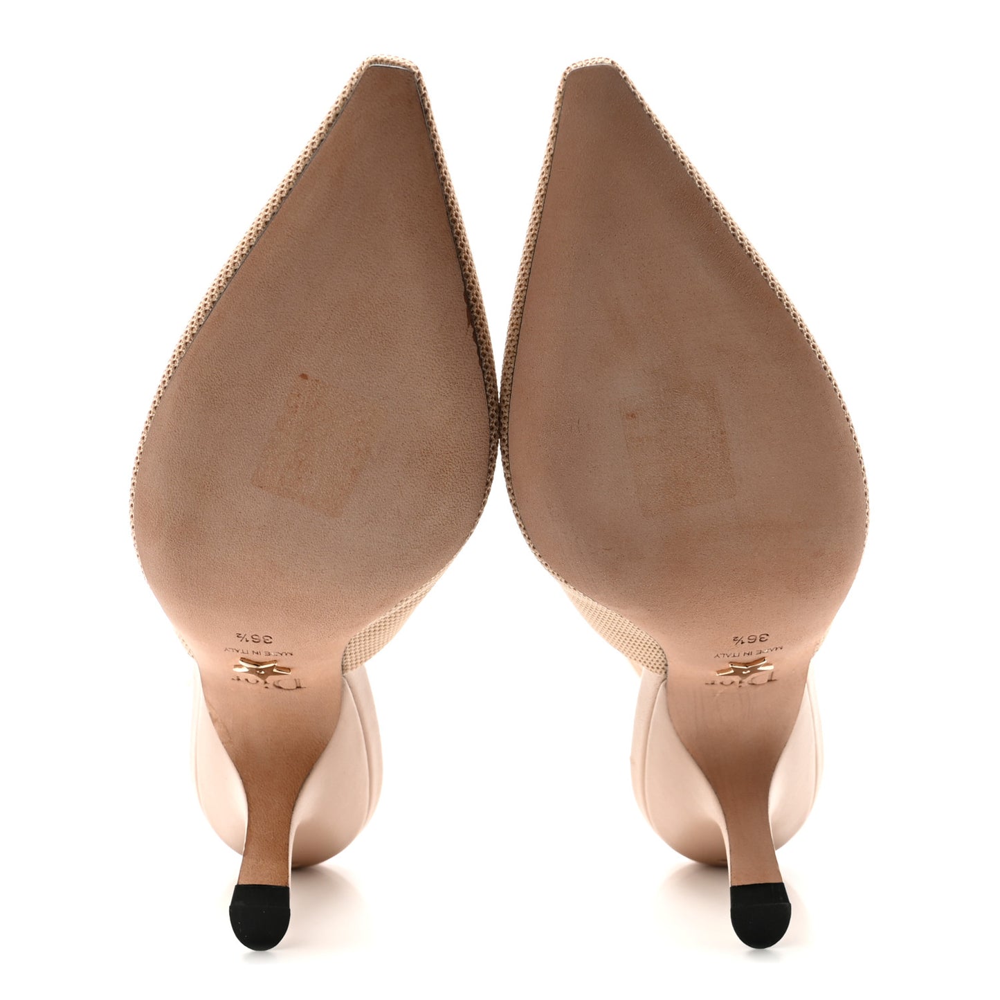 Technical Canvas Ribbon J Adior Slingback 65mm Pumps 36.5 Powder Nude
