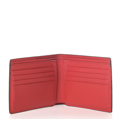 Fendi Vitello Century Monster Eyes Inlay Bi-Fold Wallet Black Giallo Rosso 5 of 8