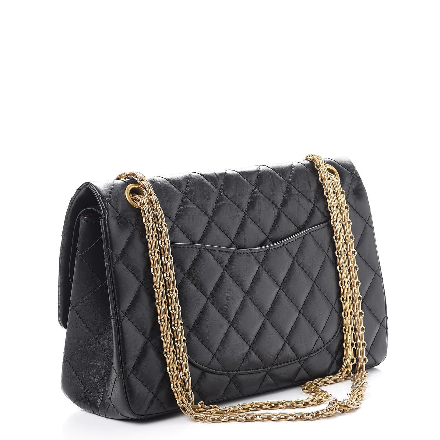 Aged Calfskin Quilted 2.55 Reissue 226 Flap Black