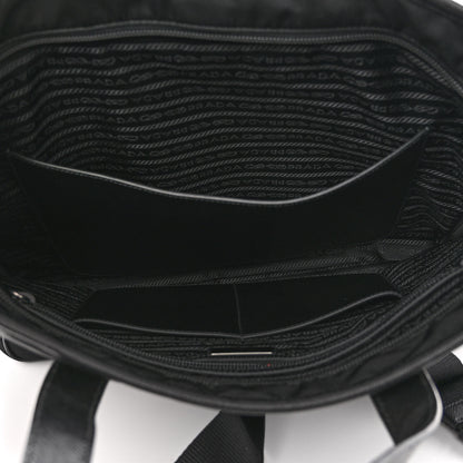 Prada Tessuto Nylon Saffiano Tote Black 5 of 13