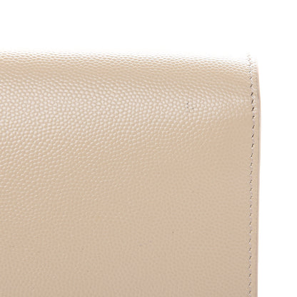Saint Laurent Grain De Poudre Classic Kate Monogram Clutch Nude Powder 10 of 14
