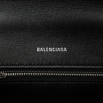 Balenciaga Grained Calfskin Small Hourglass Top Handle Bag Black 6 of 11
