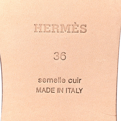 Hermes Box Calfskin Oran Sandals 36 Gold 36 Gold 8 of 9