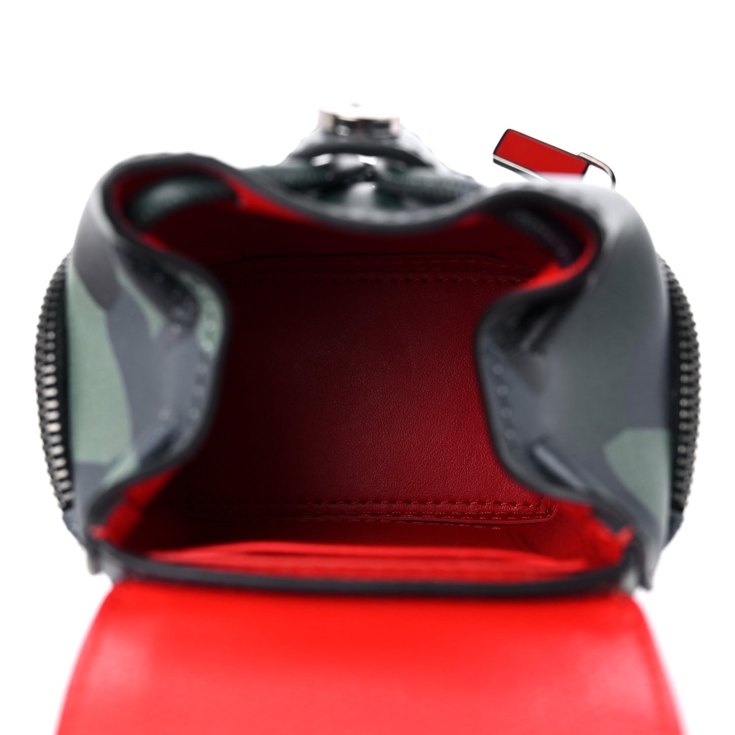 Calfskin Spiked Camouflage Mini Explorafunk Keyring Bag Multicolor