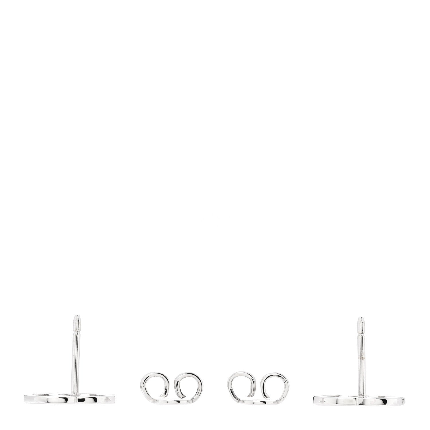 Gucci 18K White Gold Running G Stud Earrings 3 of 5
