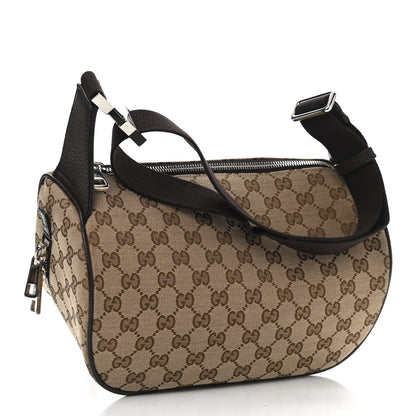 Gucci Monogram Dollar Calfskin Waist Pouch Beige Ebony Testa di Moro Marrone Scuro 3 of 10