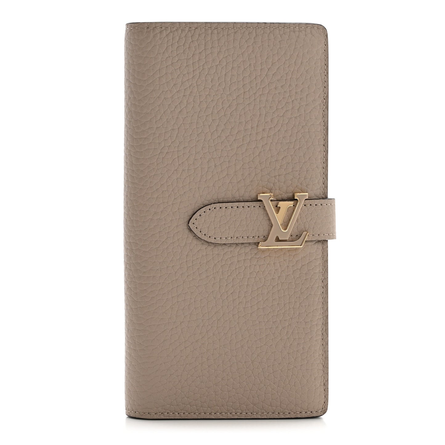 Taurillon LV Vertical Capucines Wallet Galet Aquamarine