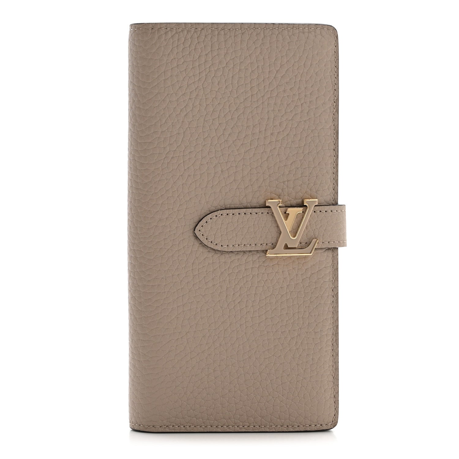 Louis Vuitton Taurillon LV Vertical Capucines Wallet Galet Aquamarine 1 of 7