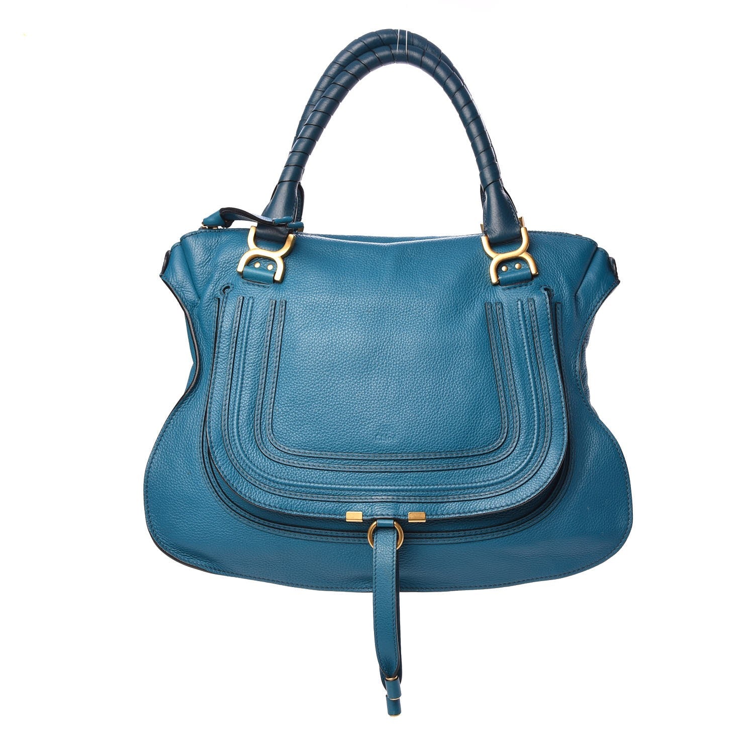Chloe Calfskin Large Marcie Satchel Laguna Blue 1 of 10