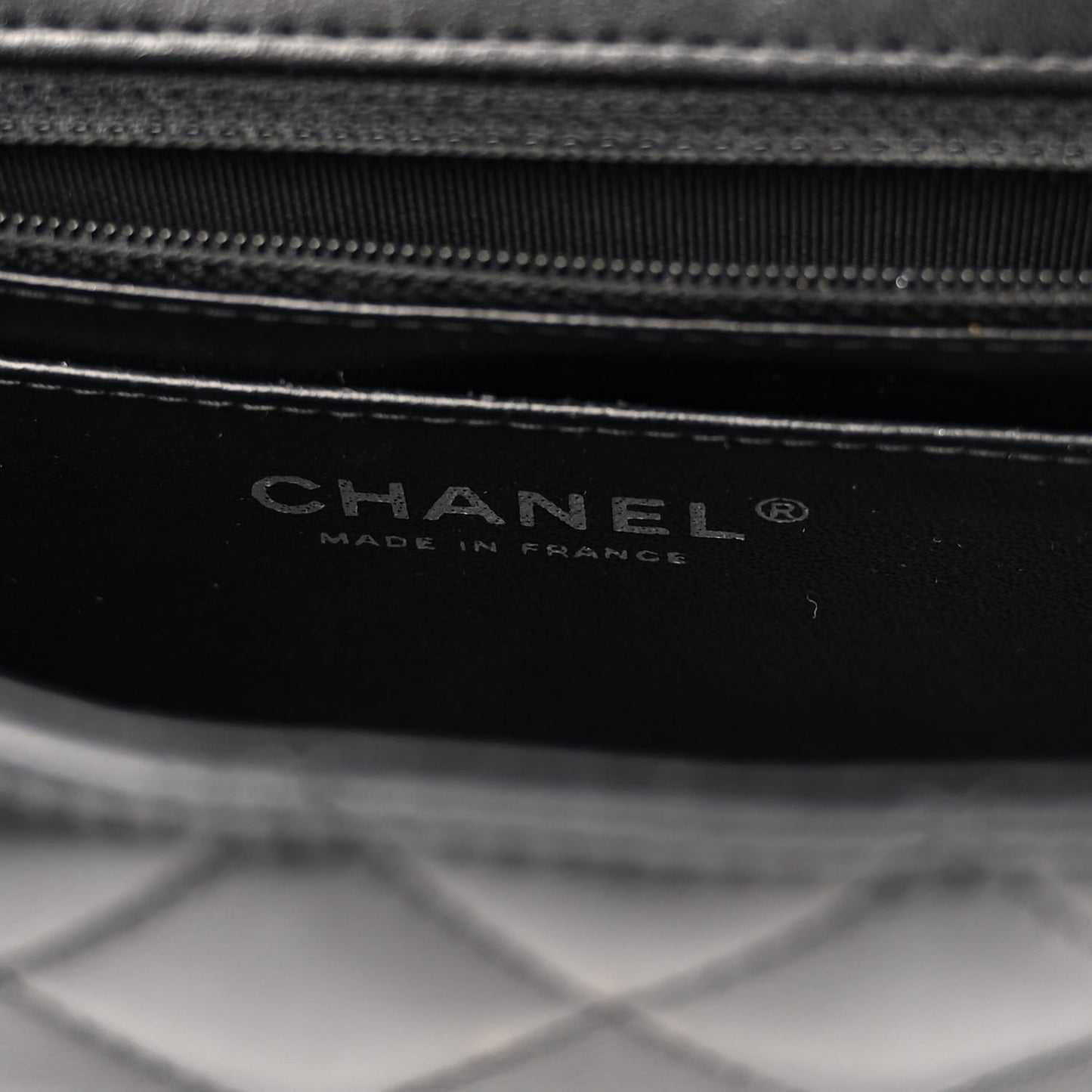Lambskin Quilted Mini Rectangular Flap Black