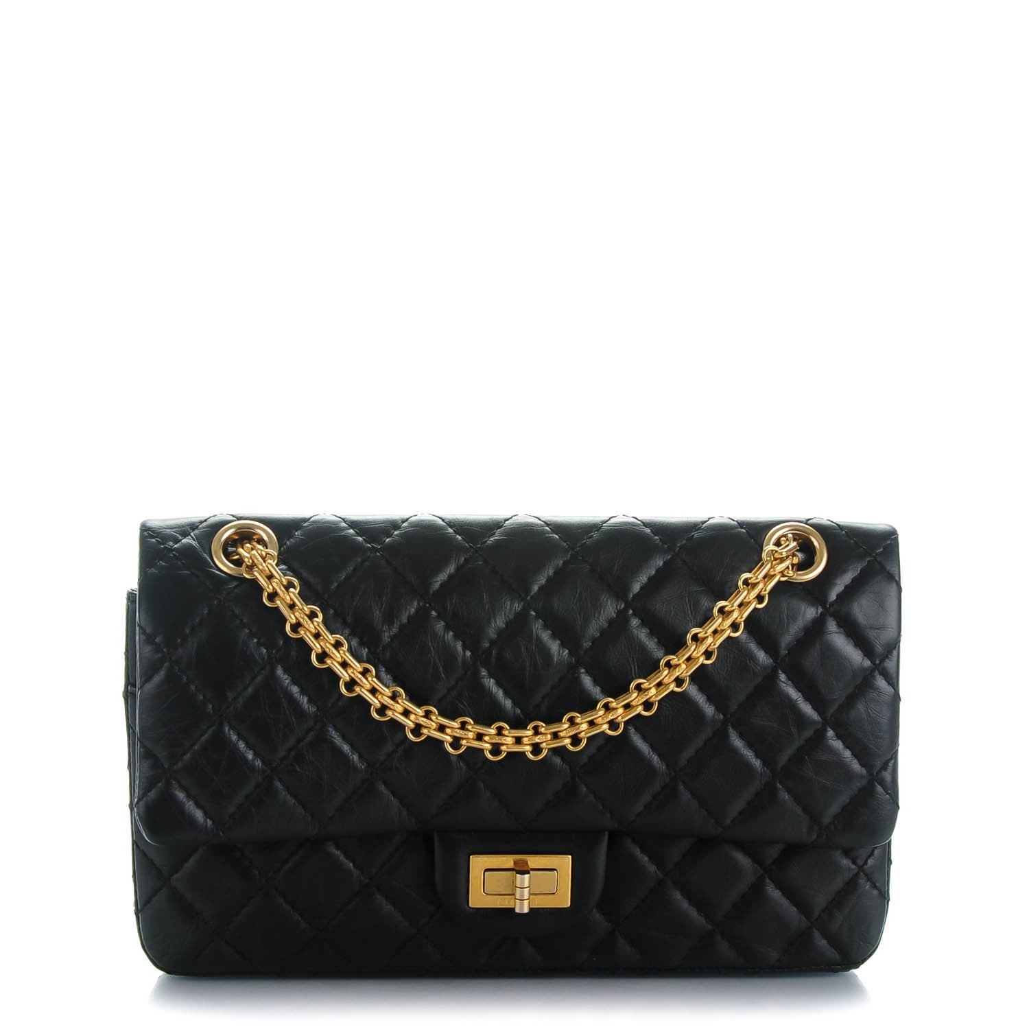 Chanel Aged Calfskin Quilted 2.55 Reissue 225 Flap Black 1 of 7