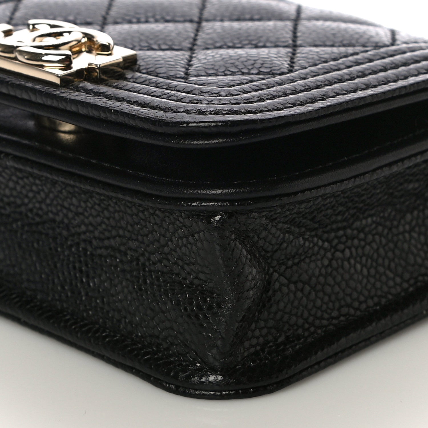 Chanel Caviar Quilted Boy Flap Waist Belt Bag Black 9 of 14