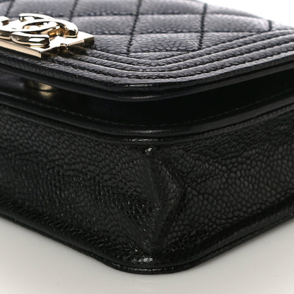 Chanel Caviar Quilted Boy Flap Waist Belt Bag Black 9 of 14