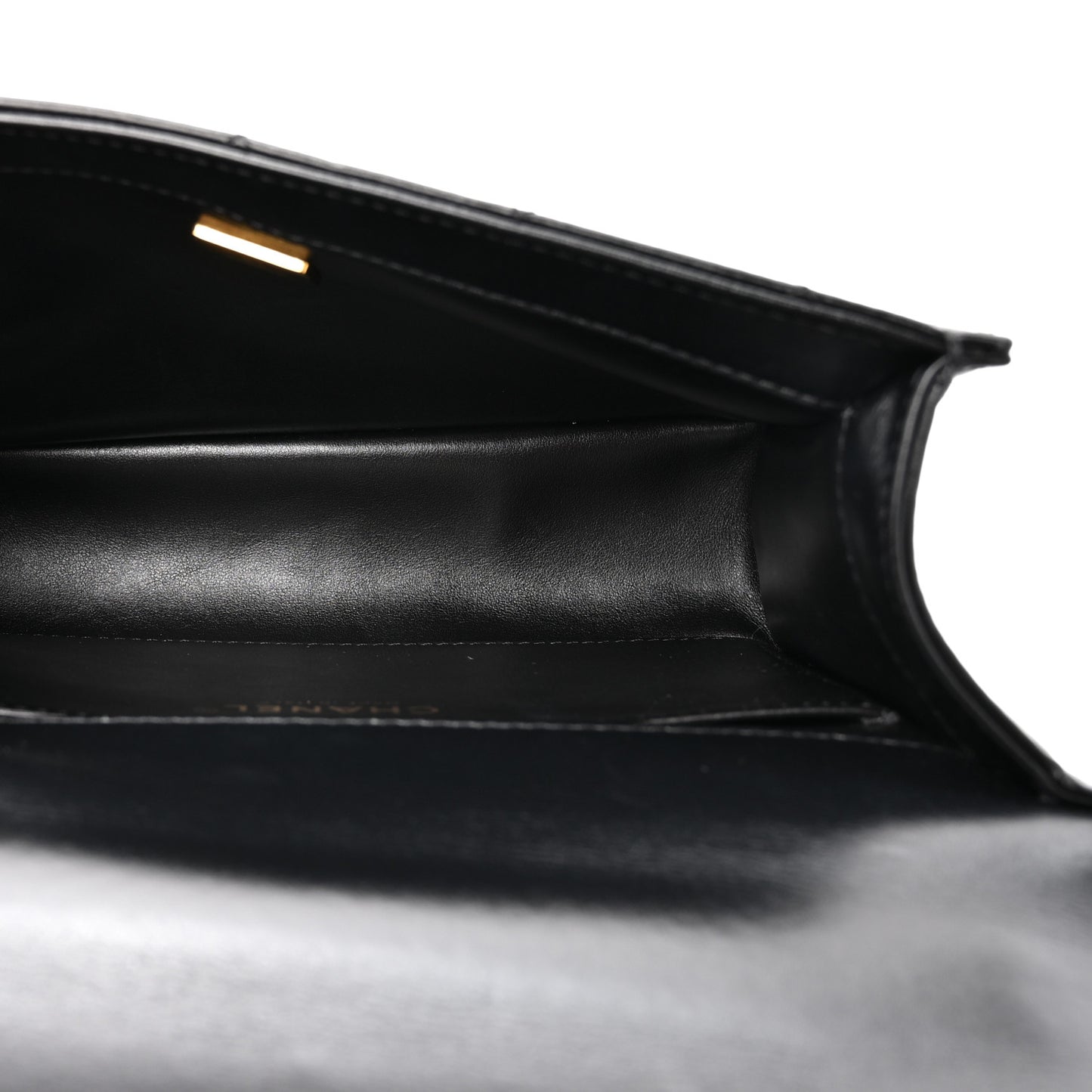 Calfskin Quilted Perfect Fit Flap Black