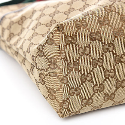Gucci Monogram Web Medium Flat Messenger Bag Brown 8 of 10