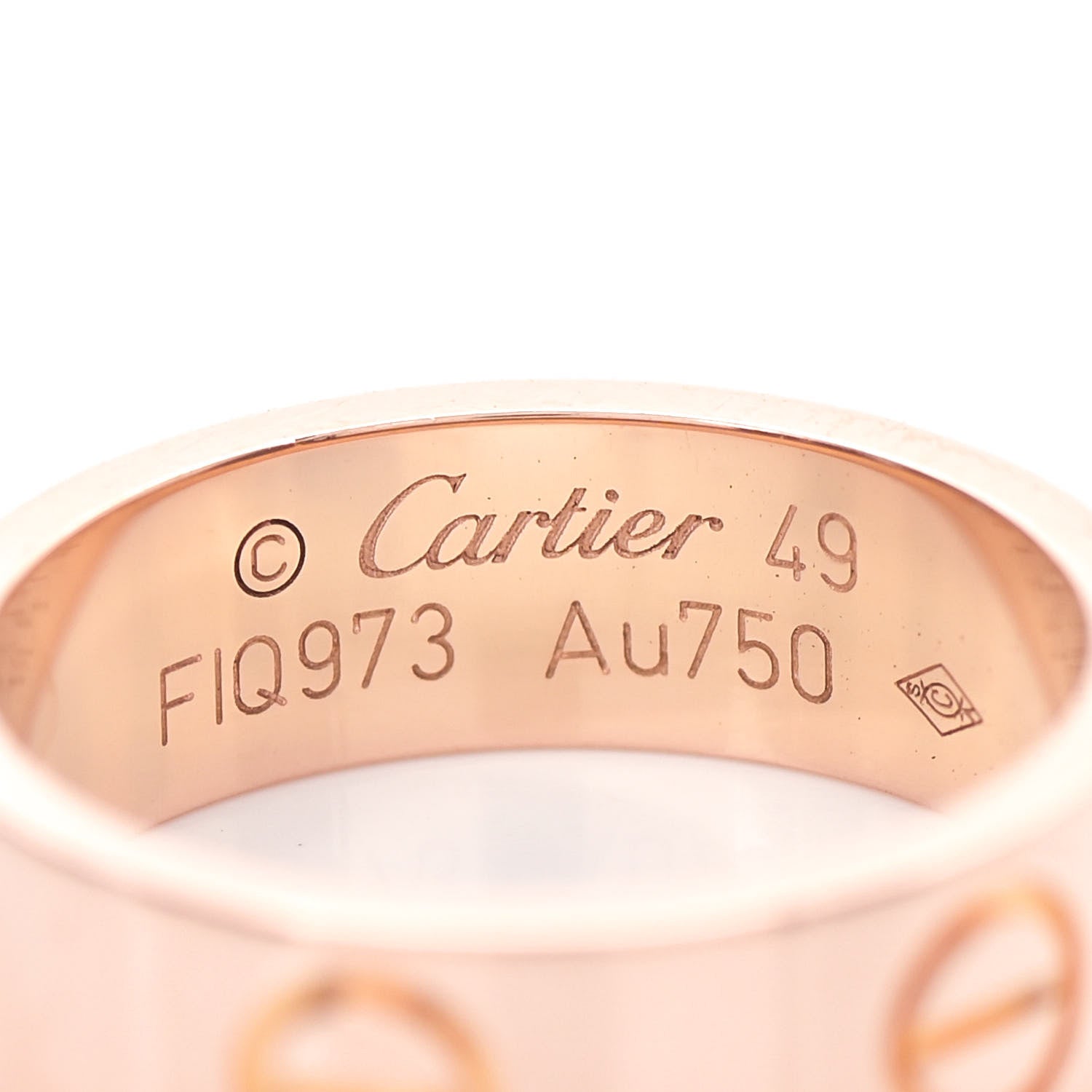Cartier 18K Pink Gold 5.5mm LOVE Ring 49 4.75 4 of 5