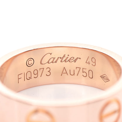 Cartier 18K Pink Gold 5.5mm LOVE Ring 49 4.75 4 of 5