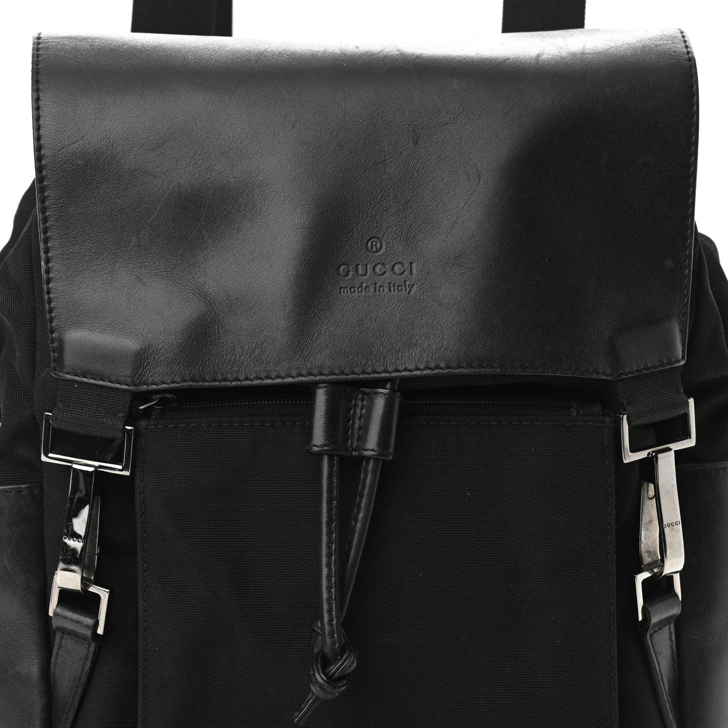Gucci Calfskin Canvas Backpack Black 8 of 10