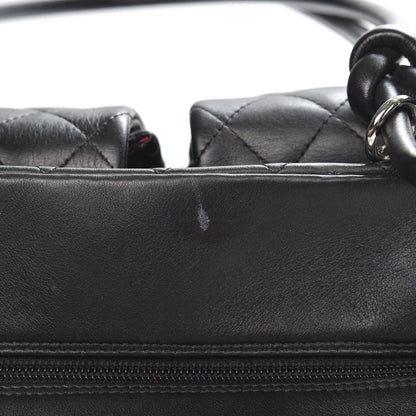 Chanel Calfskin Quilted Large Cambon Multipocket Reporter Black White 13 of 14