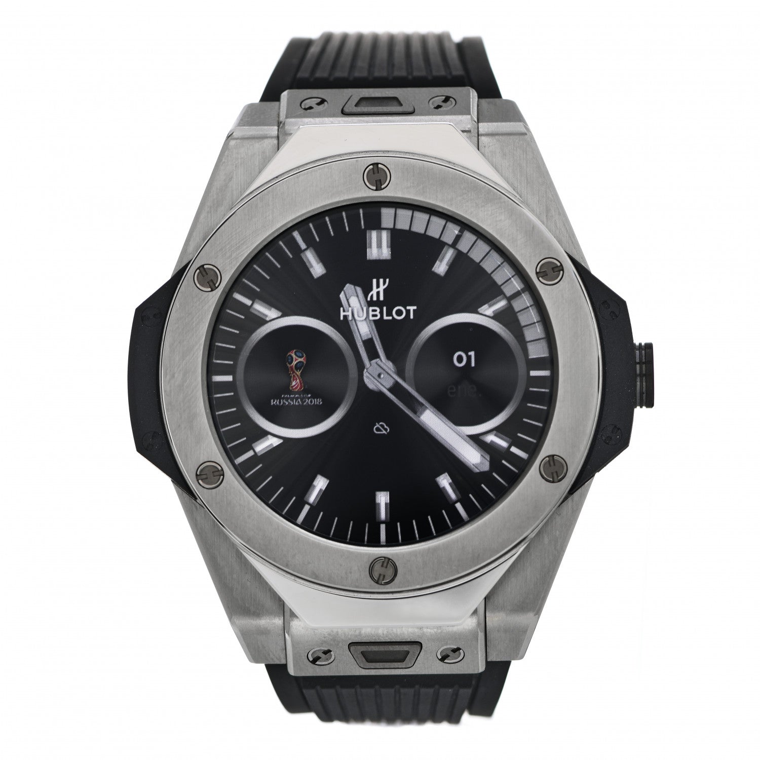 Hublot Titanium Rubber 49mm Big Bang Limited Edition 2018 World Cup "Referee" Watch Black 400.NX.1100.RX 1 of 5