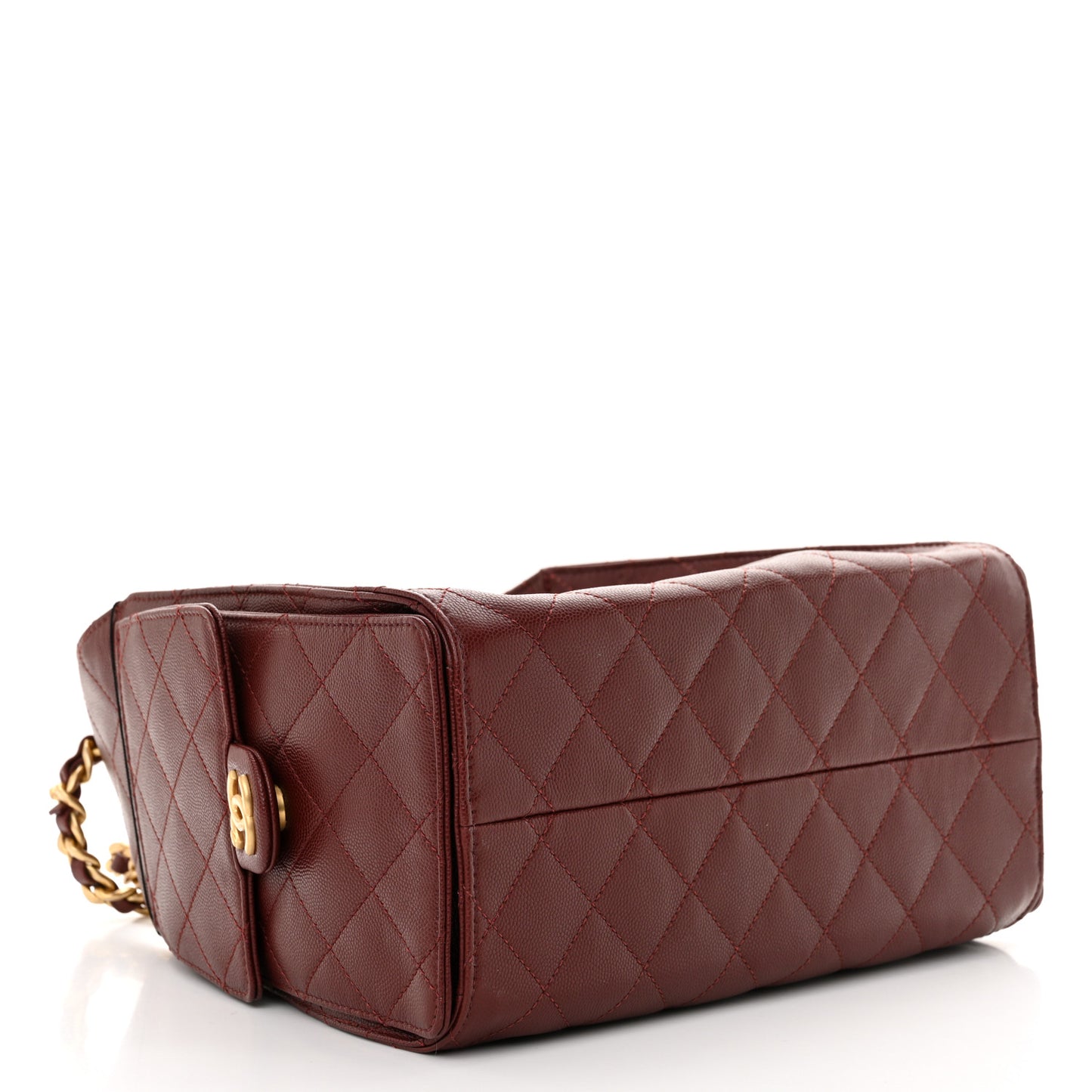 Caviar Quilted Small Chanel 25 Handbag Burgundy