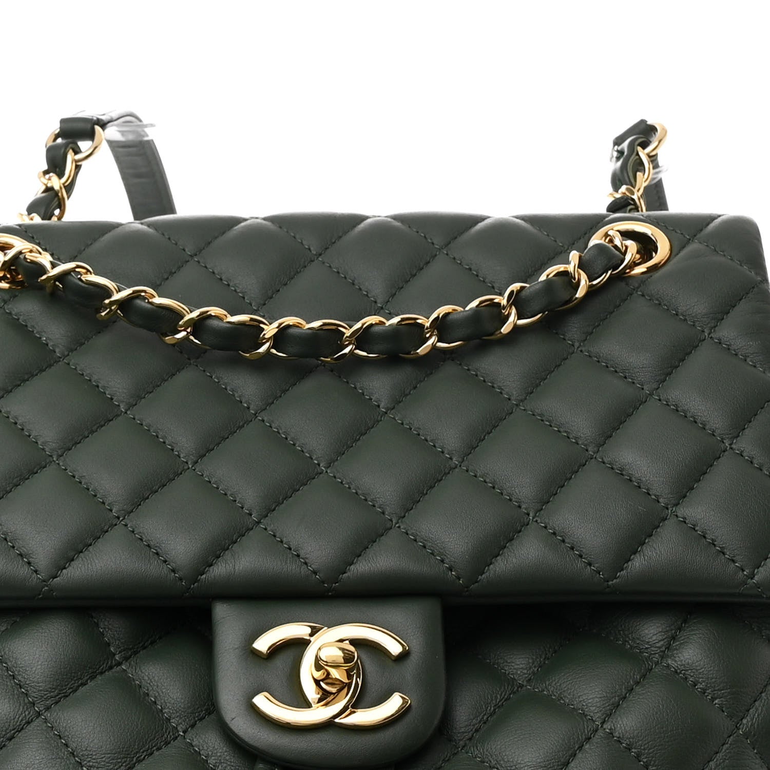 Chanel Lambskin Quilted Large Urban Spirit Backpack Dark Green 8 of 13